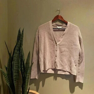 1901 TAN BUTTON DOWN KNIT SWEATER CARDIGAN